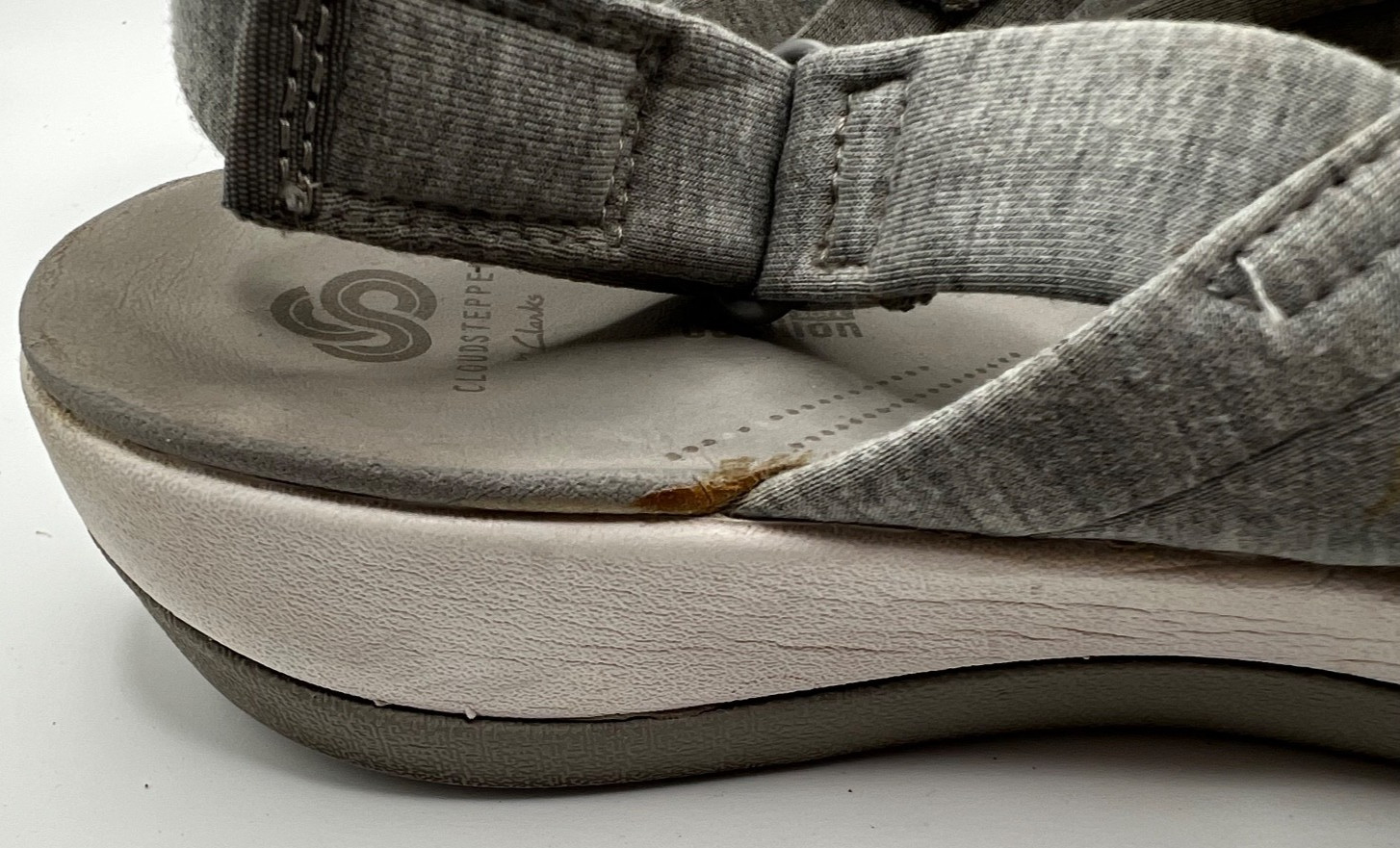 Clarks Cloudstepper Adjustable Strappy Cloth Gray… - image 8