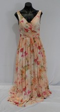 Azazie Women's Keyla A-Line Pleated Chiffon Dress LB3 Abstract Bouquet Size 6