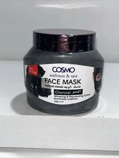 Sealed Cosmo Spa Charcoal Face Mud Mask, 500ml, Slightly Damaged Outer Packaging