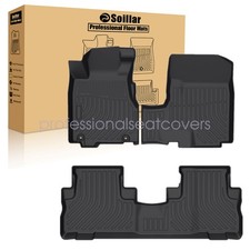 For 2007-2011 Honda Cr-v Tpe Floor Mats Liners 3pcs 3d Front Rear Black New