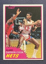 1981-82 Topps Darwin Cook Rookie (RC) New Jersey Nets Basketball ? Card #77E. rookie card picture