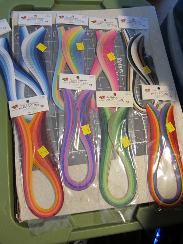 Lot of 9 Pkgs Quilled Creations Quilling Paper Strips Assorted Colors , NOS