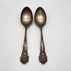 Towle Georgian Sterling Silver Teaspoon Set 2 Piece 1.8 oz Pat 1898