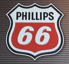 Vintage Phillips 66 Gas Station Metal Sign Panel (Set of 2) Large 43” x 22” NOS