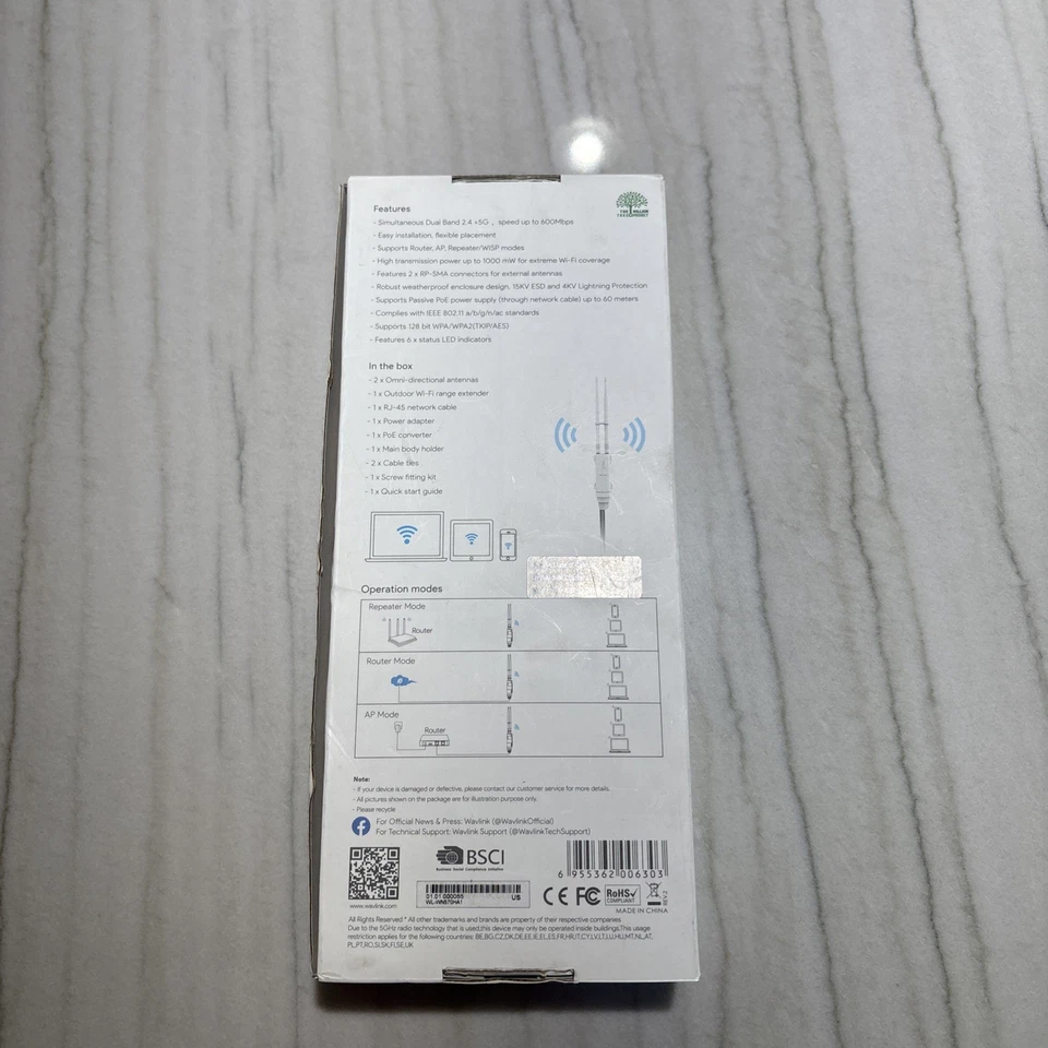 Ponto de acesso externo Wavlink AC600 banda dupla - aéreo HD2 Pro 2.4G+5G OB - Imagem 2 de 4