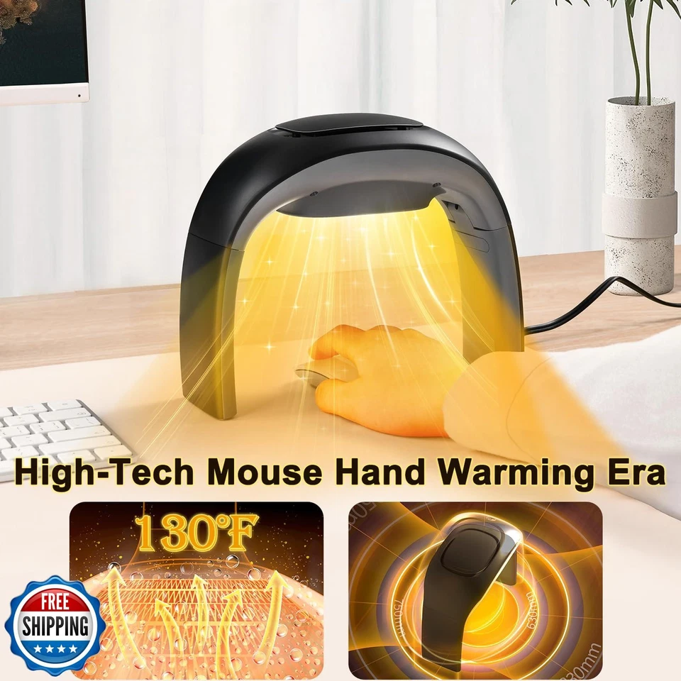 Nauttxon Desk Mouse Pad Hand Warmer Super Quiet, 110v 100w Heated Mouse Pad H - Image 4 of 4