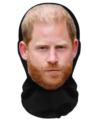 ONE SIZE 3D Prinz Harry bedruckte Vollgesichtsmaske Promi königliche Familie Unisex