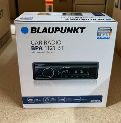 Blaupunkt Autoradio Mechless Bluetooth USB Aux In MP3 Single DIN BPA-1121BT
