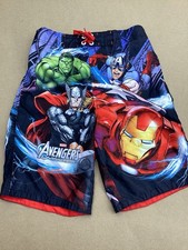 Marvel Avengers Multicolor Boys Swim Shorts Iron Man Hulk Thor Captain America