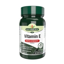 Natures Aid Vitamin E 1000iu - High Strength Natural Vit E 30 Softgels 