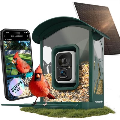 Solar Bird Feeder Camera 4K Live View AI Motion Detection