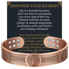 Copper Bracelet for Men, 18X Strength Mens Magnetic Bracelets with 3,800 Gaus...