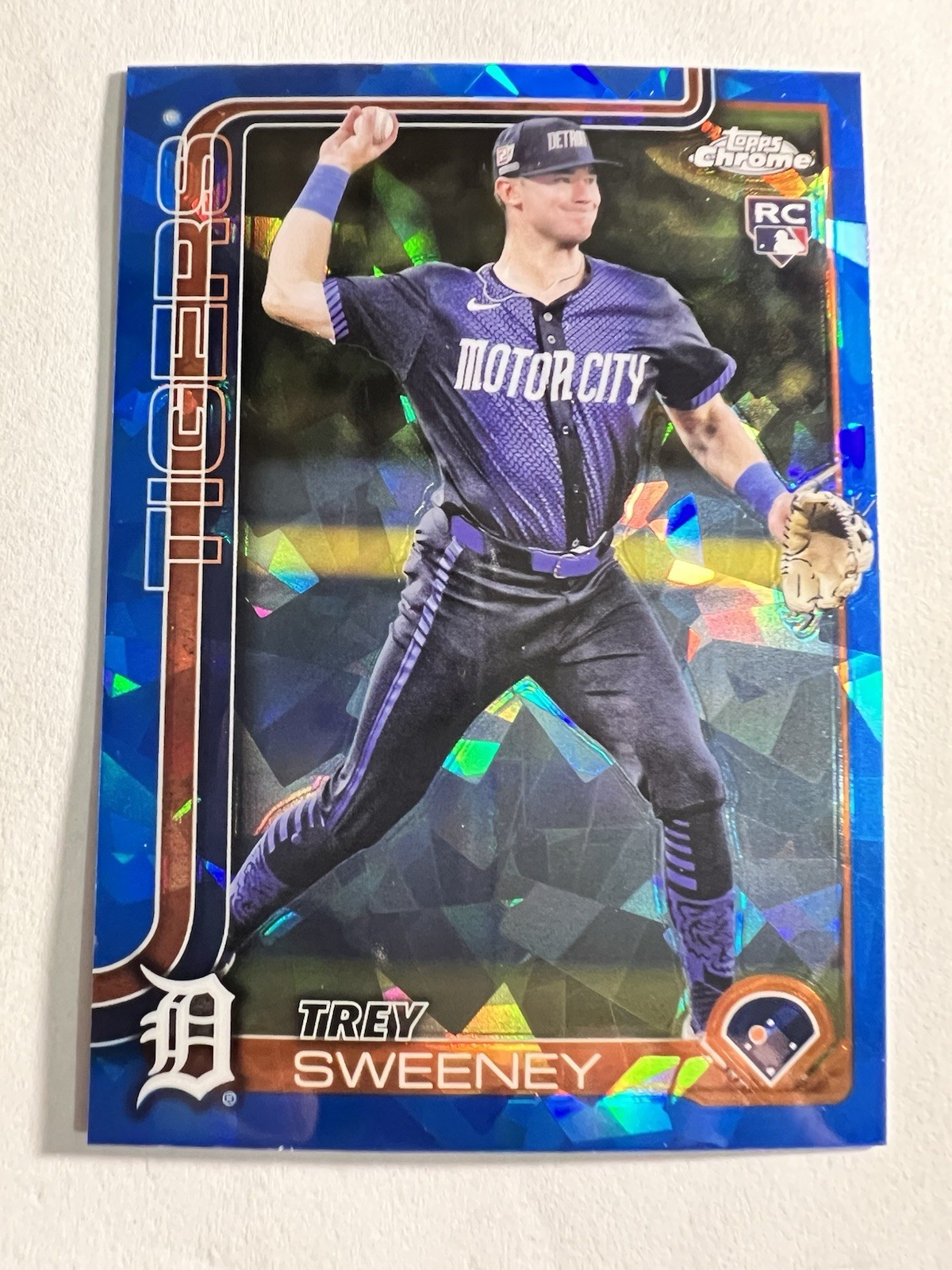 2025 Topps Chrome Sapphire Trey Sweeney RC Rookie #6 Tigers