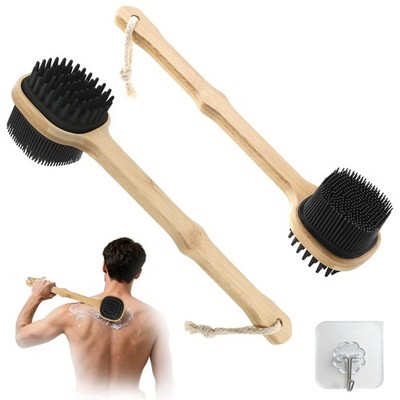 Silicone Back Scrubber for Shower, 2PCS Silicone Bath Body Brush Loofah with ...