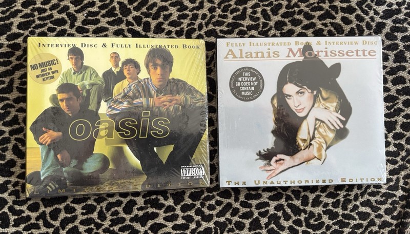 Sealed OASIS / ALANIS MORISSETTE Lot INTERVIEW CD Disc FULLY ILLUSTRATED BOOK 96