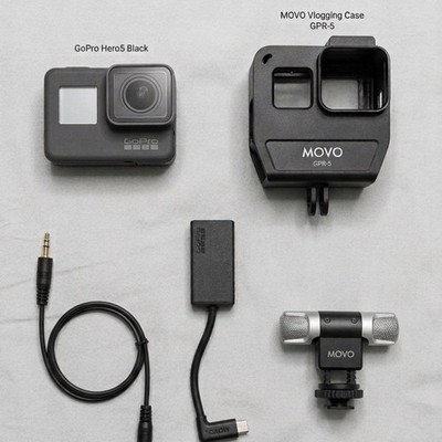 GoPro Hero5 Black Action Camera Touchscreen Waterproof w/ Vlogging Case & Mic