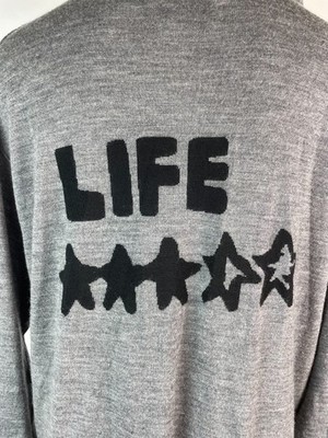 Zadig &Voltaire Merino Wool Hooded Hoodie Jacket JAY LIFE STAR DESTROYED, M