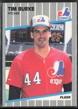 1989 Fleer Tim Burke Montreal Expos #372