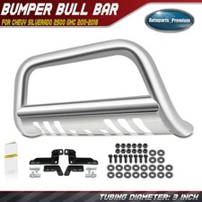 3 Ss Bull Bar Bumper Push Grille Guard For Chevy Silverado 2500 Gmc 2011-2018