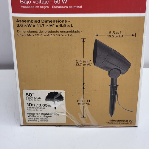 NEW - Hampton Bay Black Low Voltage Halogen Flood Light 50W 1003 111 651 - Picture 5 of 24
