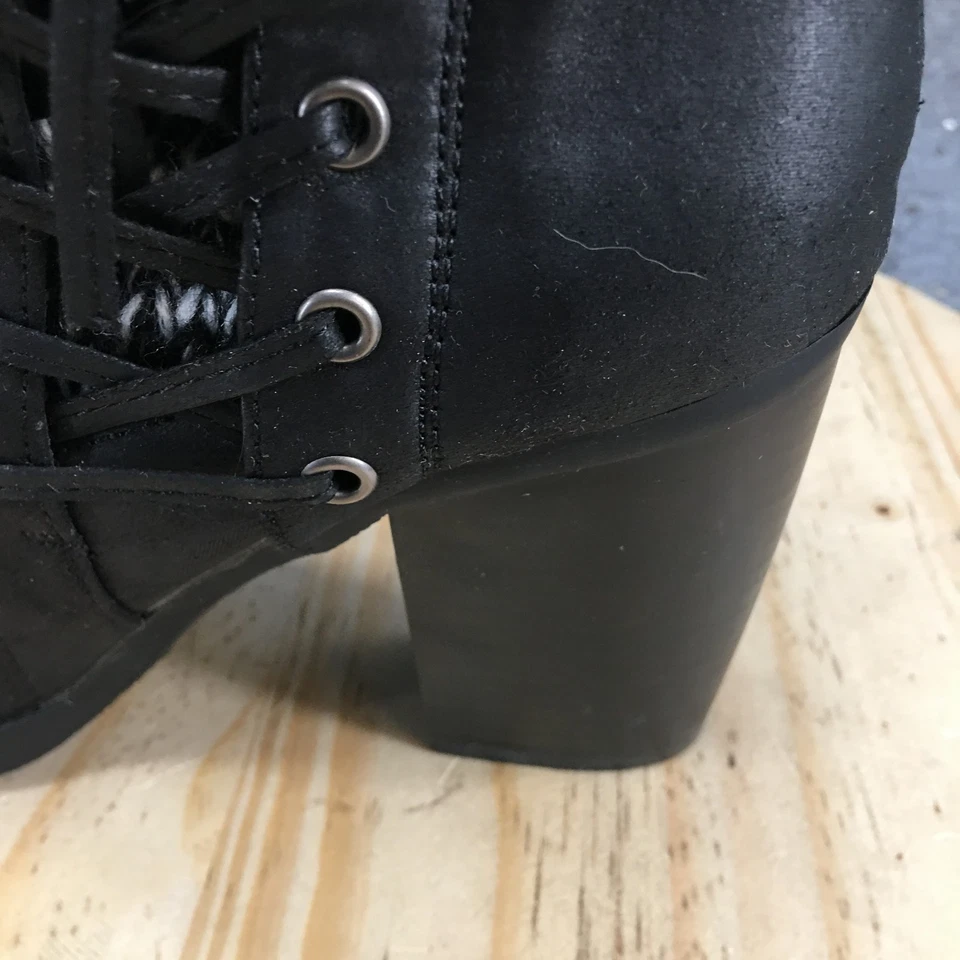 Botas Rampage para mujer 8,5 M Pamina botín al tobillo tela negra con cordones tobillo Foto 4 de 4