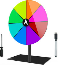 Prize Wheel 8-Inch Dry Erase Spinning Wheel – All-Metal Tabletop Roulette Wheel