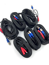 LOREX 60ft 18m 4K RG59 Power Cable for BNC Analog Security Cameras - 6 Pack