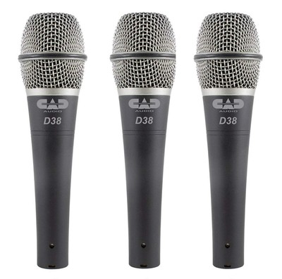 CAD Audio D32X3 Pack of 3 D32 Supercardioid Dynamic Vocal Microphone