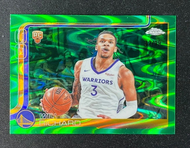Will Richard 2025-26 Topps Chrome RC Green RayWave 82/99 #287