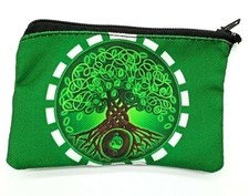 Amazing Tree of Life Wiccan Celtic Purse Coin Zipper Wicca Bag Pentacle