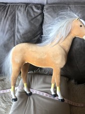 Large Vintage Plastic Plush Toy Horse