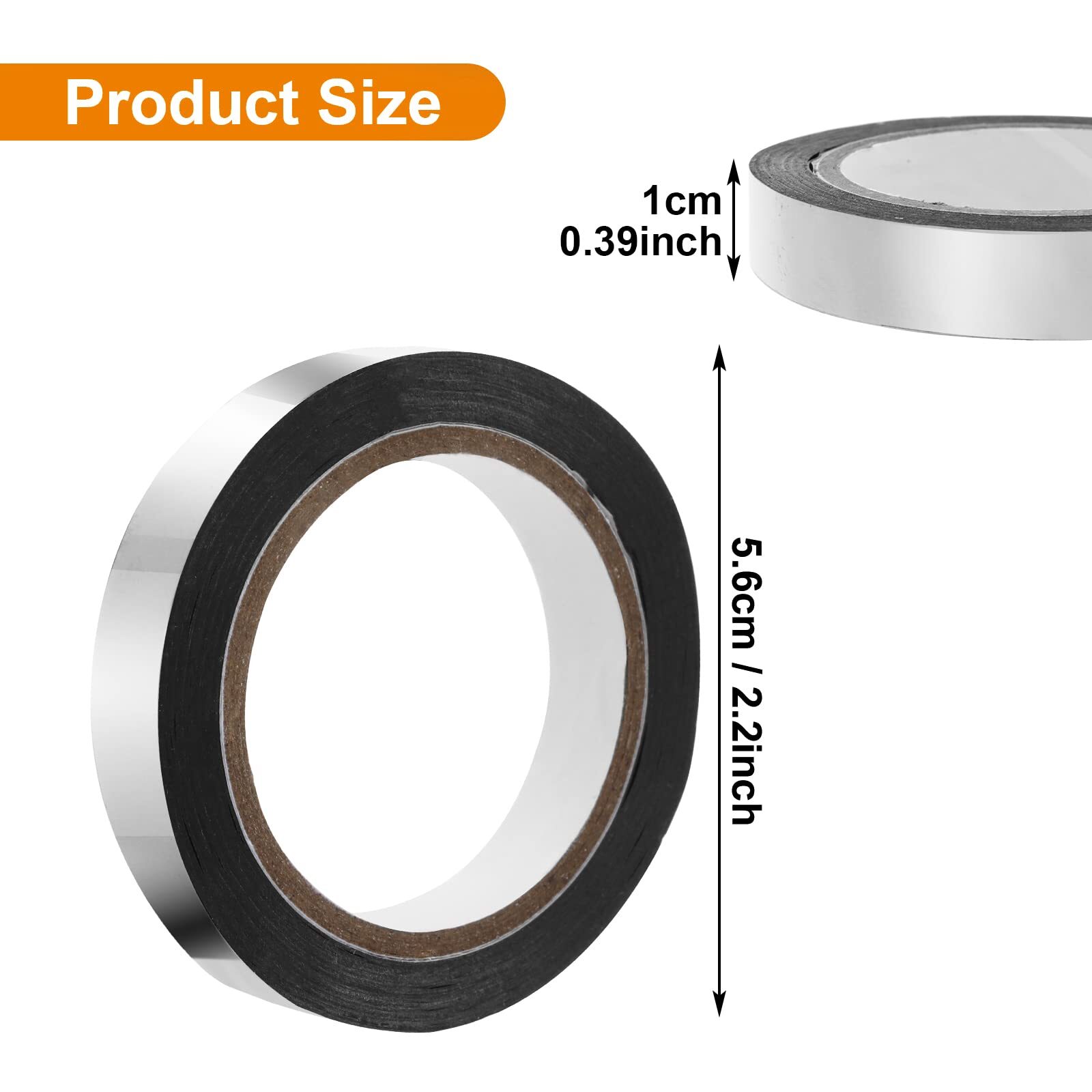 Grevosea 4 Rolls Metallic Mirror Tape 65Ft DIY Graphic Art Tape Self-Adhesive...