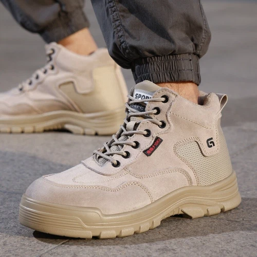 2025 Scarpe Antinfortunistiche Uomo Alte Top Cappuccio Acciaio Scarpe da Lavoro Protettive - - Foto 11 di 24