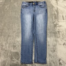 Democracy Jeans Womens 8 Blue Ankle Stretch Ab Solution Medium Wash Denim Preppy