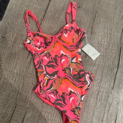Maaji Coral Lava Reversible One Piecee Swimsuit- Medium.