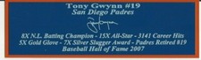 Tony Gwynn Autograph Nameplate San Diego Padres Photo Bat Hat Jersey Baseball