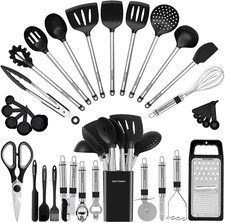 Kitchen Utensil Set Silicone Stainless Steel Cooking Utensils 33 Pcs Nonstick