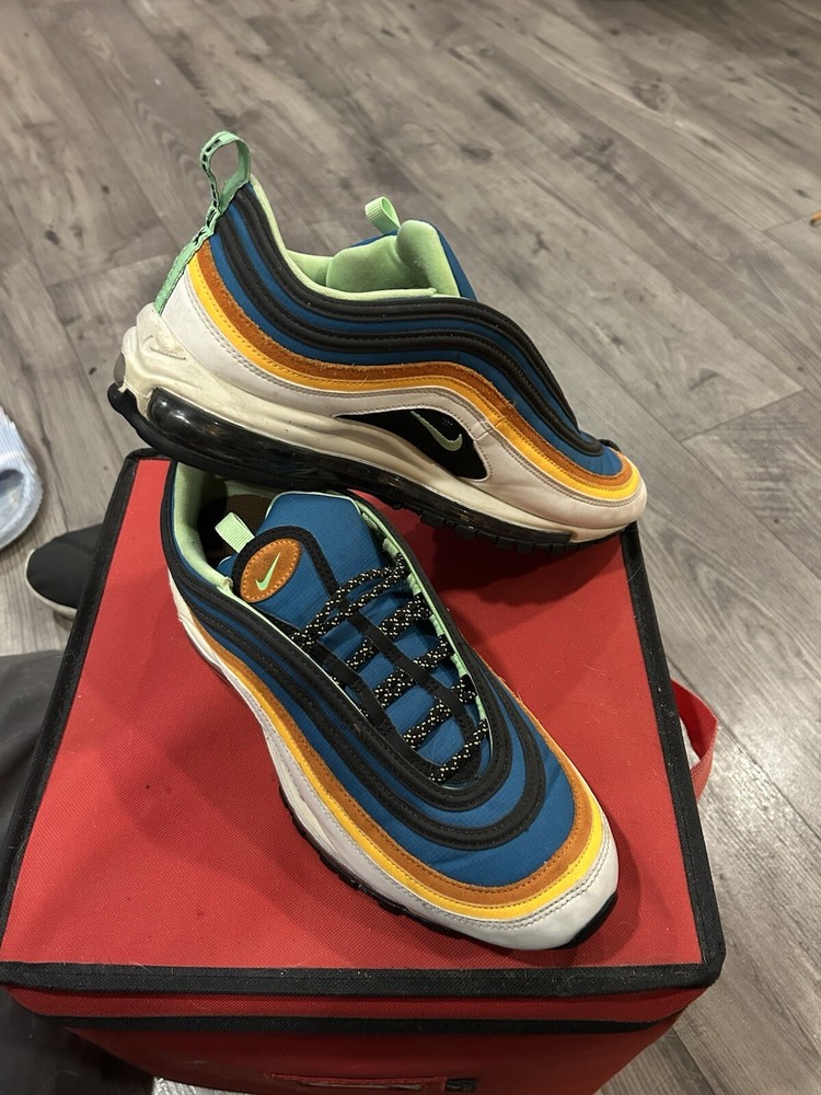Nike Air Max 97 Abyss Illusion Running Shoes Men 8.5 Green CZ7868-300