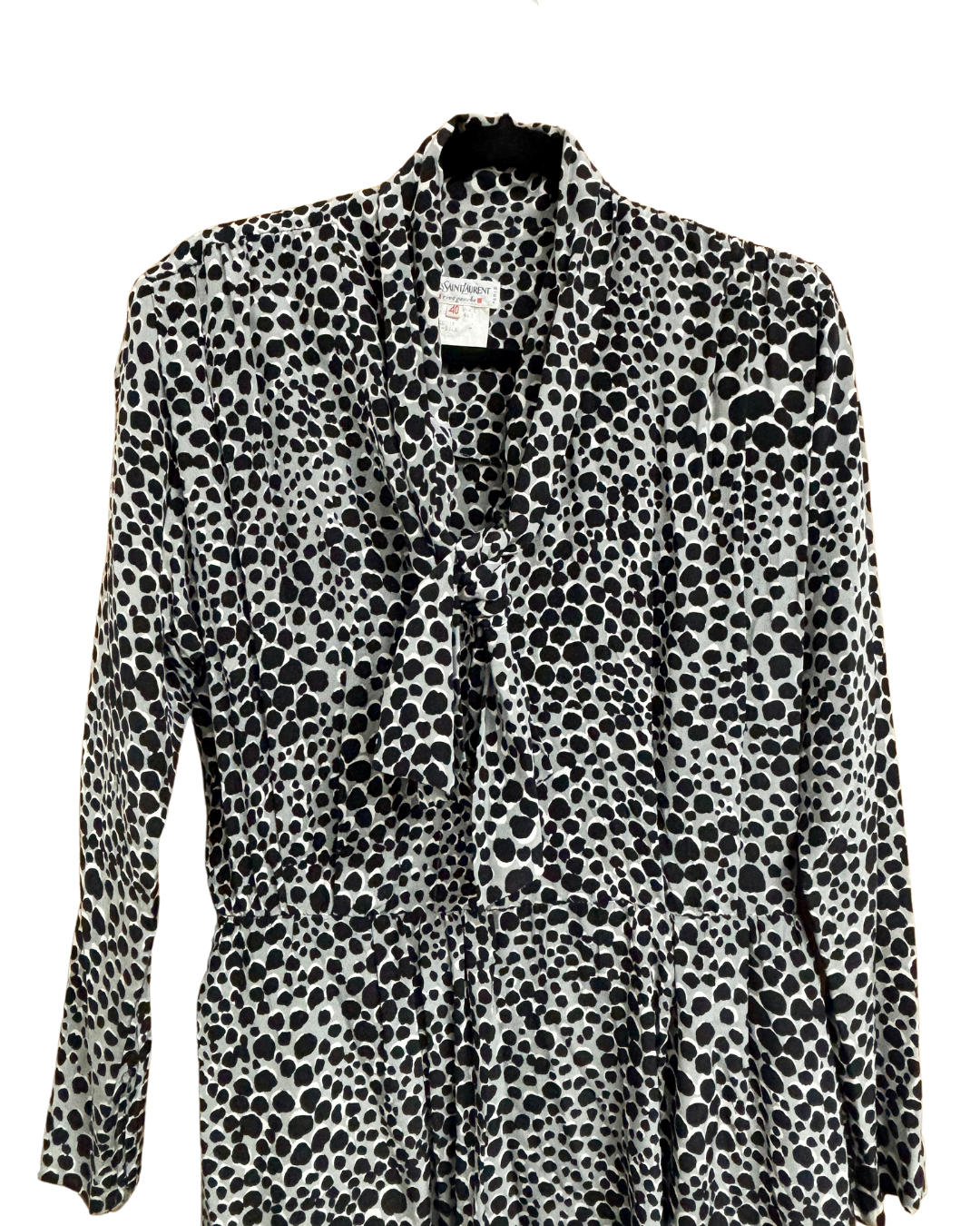 ABITO DA PASSERELLA VINTAGE ANNI 80 GRIGIO YVES SAINT LAURENT ABITO VINTAGE YSL