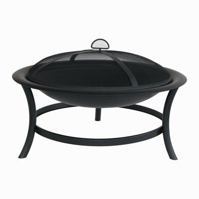 Fire Pit Outdoor Heating 30 Brookland Black Durable Steel Modern