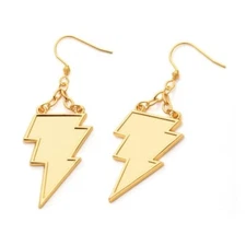 Black Adam Lightning Dangle Earrings