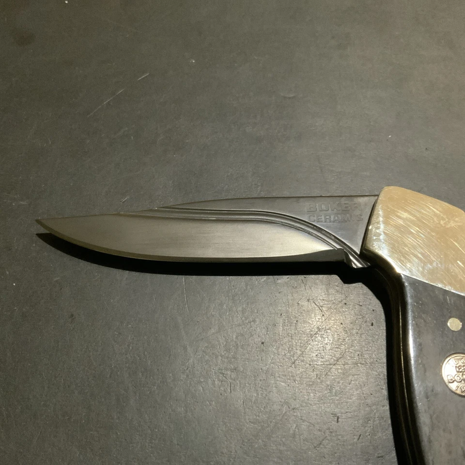 Navaja de Bolsillo Boker Alemania Cerámica 2041 125 Años Gris Hueso Asas Muy Limpia Foto 2 de 4