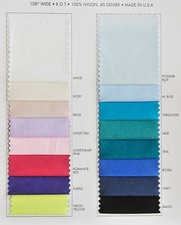 NYLON TRICOT STRETCH 108" 40 DENIER CHOICE OF COLOR SHEER FABRIC/SLIPS/PANTIES