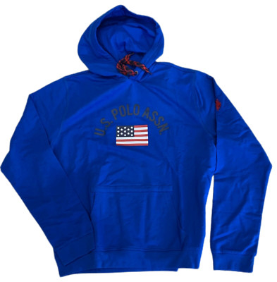 US Polo Assn. Hoody Sweatshirt mit Kapuze Pullover Royal  Größe: 54/56  3XL