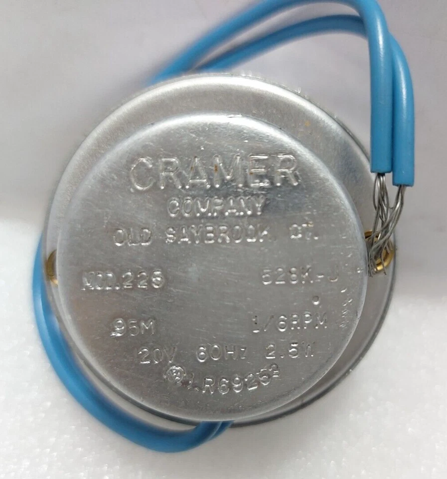 Cramer Company 528K-J Electric Motor MOD.225 95M 1/6 RPM - Image 2 of 4