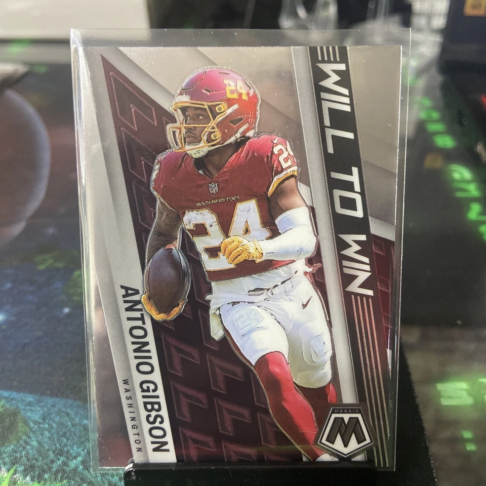 2022 Panini Mosaic Football Antonio Gibson Will To Win Insert Washington - Image 2 of 4