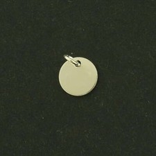 Round Sterling Silver Stamping Blank - 6mm - 1 Tag - ST037