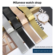 04 Línea Acero Inoxidable Milanés Correa Malla Tejido Pulsera 18 20 22 24mm
