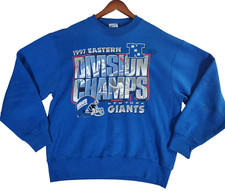 Vintage 90s New York Giants Pro Player Sweatshirt Men's Large Blue Football NFL