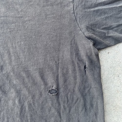 Vtg Mammoth Hog Biker Easyrider Harley 3D Emblem Tshirt Single Stitch Distressed - Picture 12 of 13
